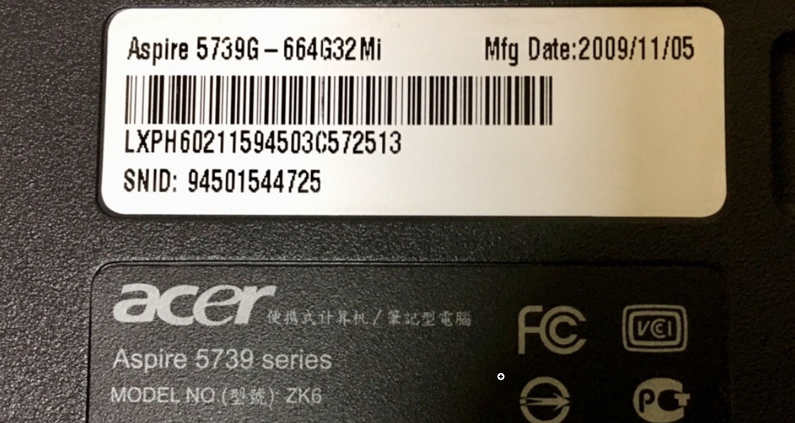 Разборка Acer Aspire 5739G32Mi Model: ZK6